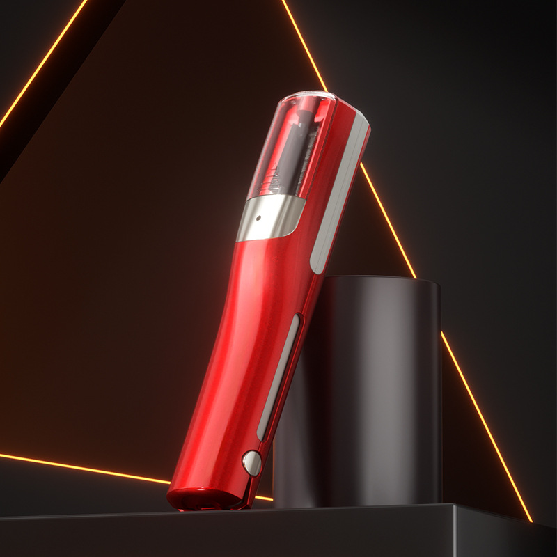Red Cordless Automatic Split End Hair Trimmer - High-Speed Double-Sided Blade