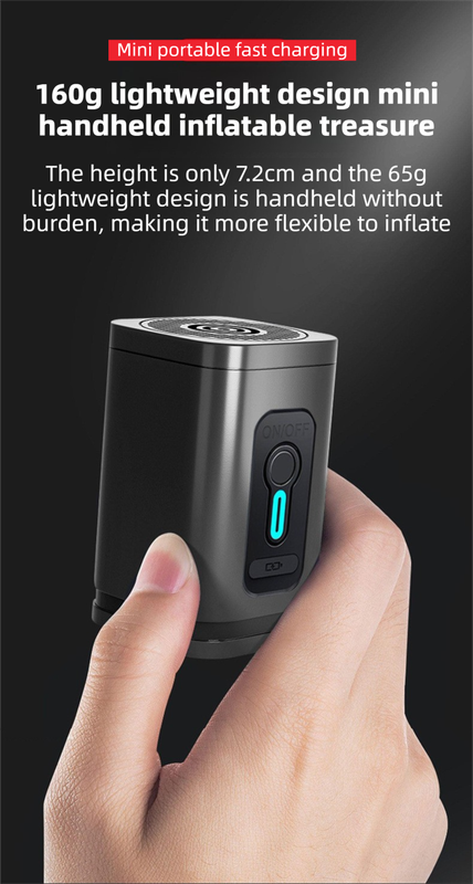 Black Wireless Rechargeable Vacuum Pump with 5 Versatile Nozzles and LED view 6
