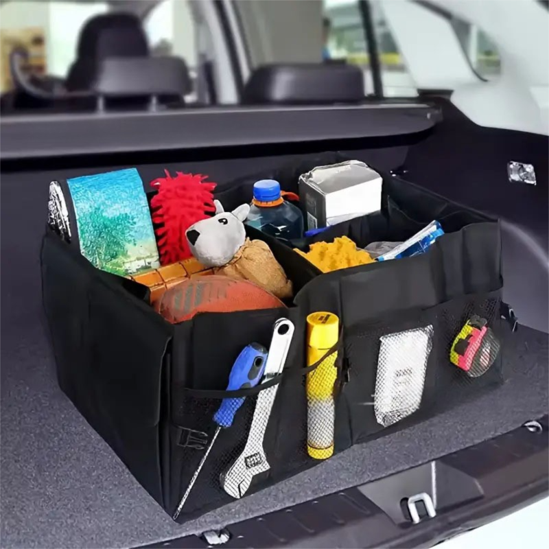 Heavy-Duty Foldable Car Trunk Organizer with Handles - Large Capacity Cargo view 4
