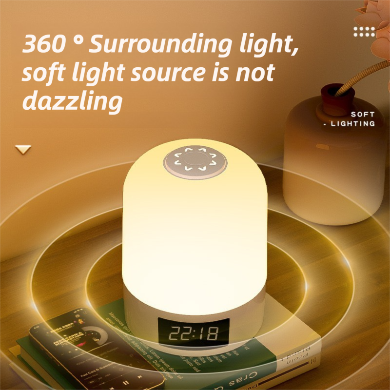 Smart Digital Clock Night Light - Remote Dimmable Bedside Lamp & Sleep Aid for view 2