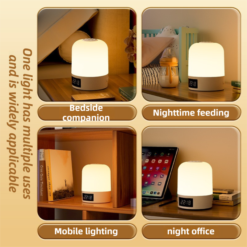 Smart Digital Clock Night Light - Remote Dimmable Bedside Lamp & Sleep Aid for view 4