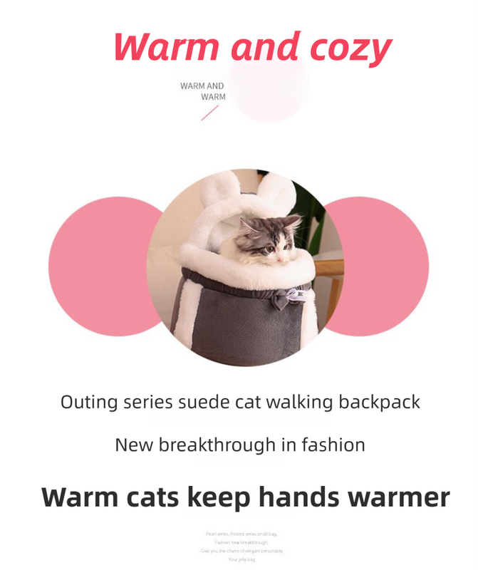 Grey 2-in-1 Ultra-Soft Plush Pet Carrier & Mobile Bed - Portable & Lightweight view 2