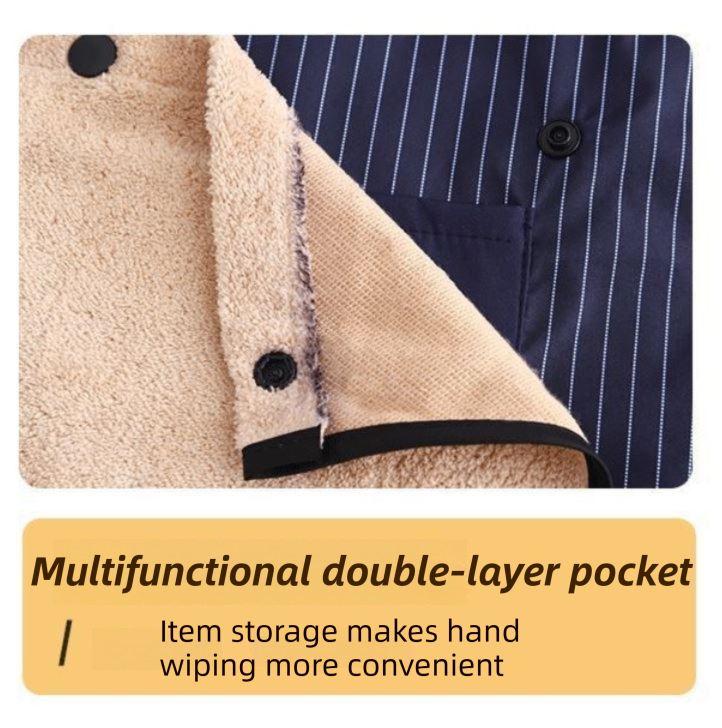 2-Pack Brown Waterproof & Oil-Proof Cross-Back Kitchen Apron with No-Tie view 3