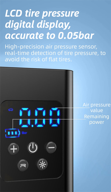 Wireless Rechargeable Tire Inflator with 4 Inflation Modes & 5 Inflatable view 5