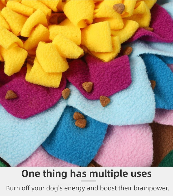 Green 48x48CM Durable Felt Cloth Pet Puzzle Sniffing Mat - Mental Stimulation view 3