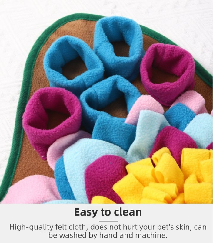 Green 48x48CM Durable Felt Cloth Pet Puzzle Sniffing Mat - Mental Stimulation view 4