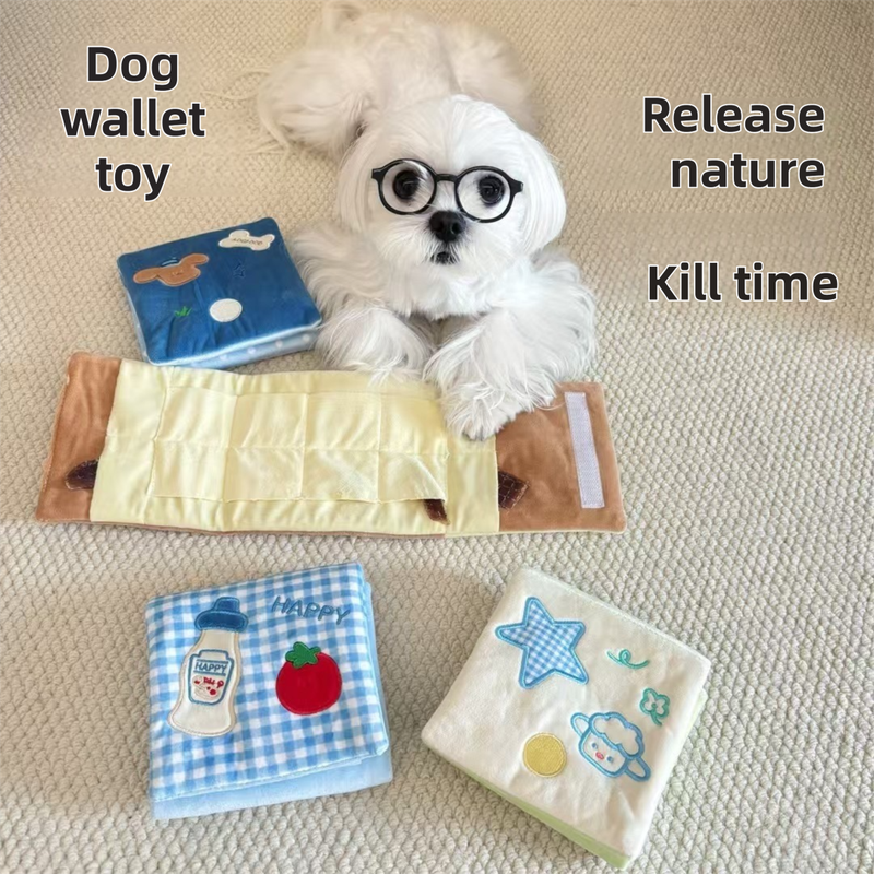 Soft Plush Interactive Sniffing Wallet with Hidden Treat Pockets (Style 1) view 4