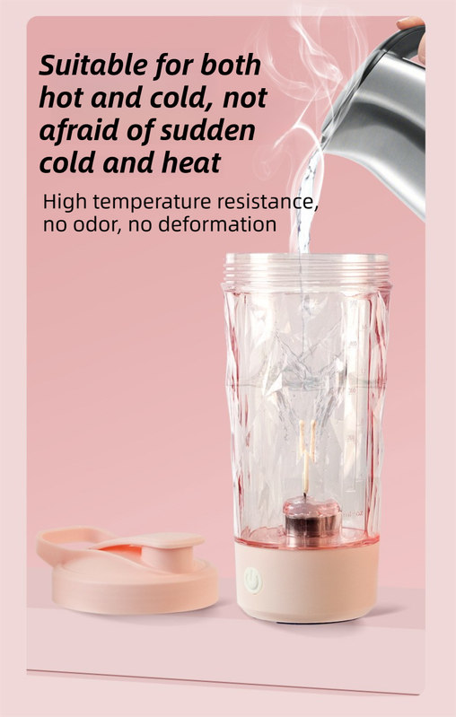 500ML White Portable Diamond Electric Shaker - Strong Vortex Stirring view 3