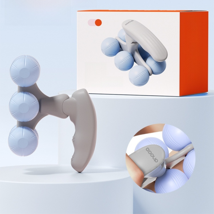 Blue Compact 6-Wheel Handheld Massager - Smooth & Silent