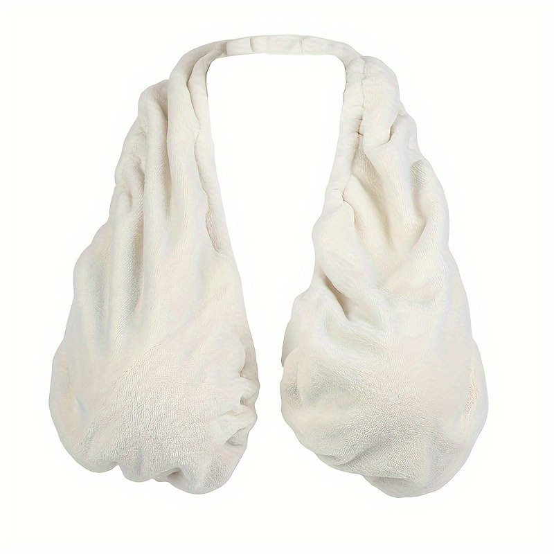 White Breathable Wool Towel Bra with Supportive Anti-Chafe Deisgn