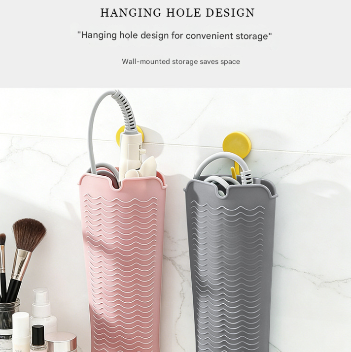 Grey 2-in-1 Silicone Wave Anti-Scalding Mat & Pouch for Hair Tools (2-Pack) view 3