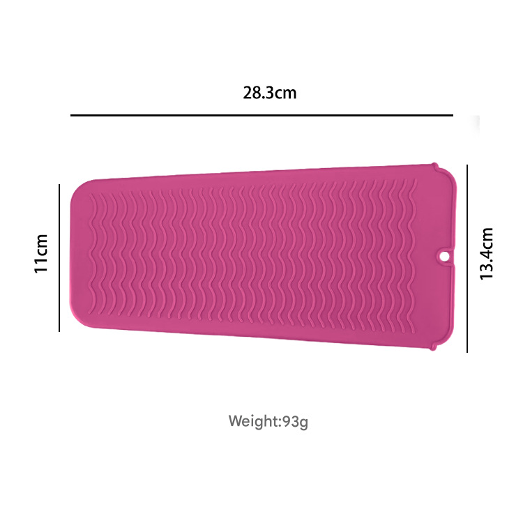 Grey 2-in-1 Silicone Wave Anti-Scalding Mat & Pouch for Hair Tools (2-Pack) view 5