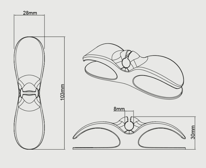 6-Piece White Flexible Silicone Cord Organizer for Curved & Flat Appliance view 2