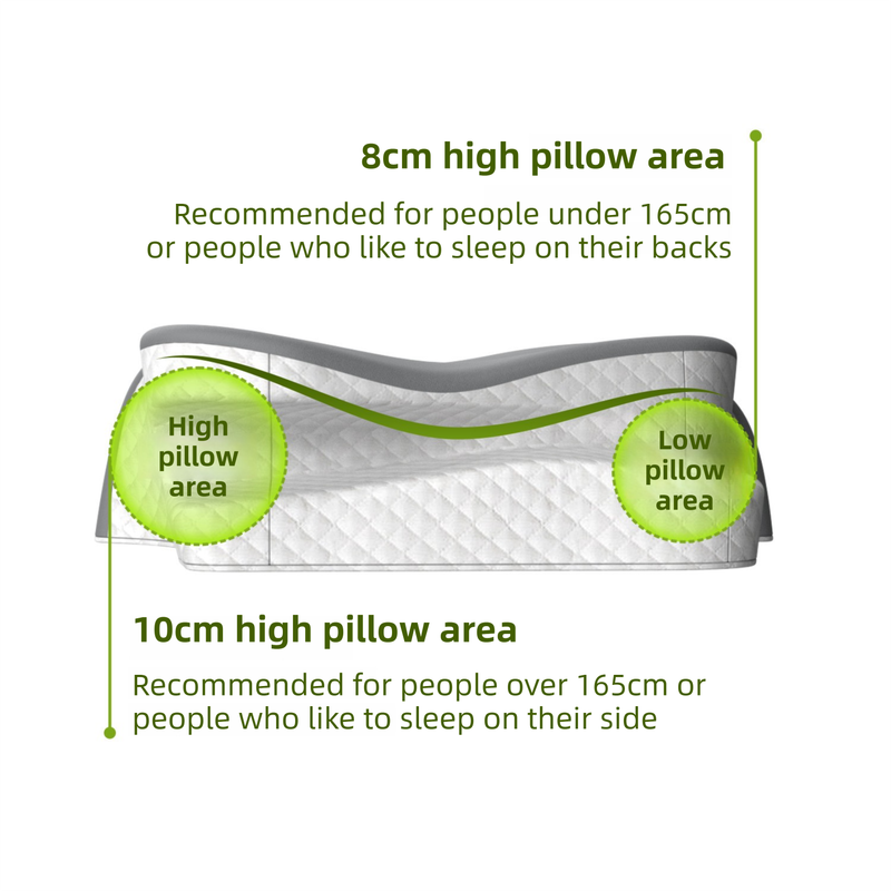 Blue Breathable Butterfly Contoured Memory Foam Pillow - Dual-Height view 5