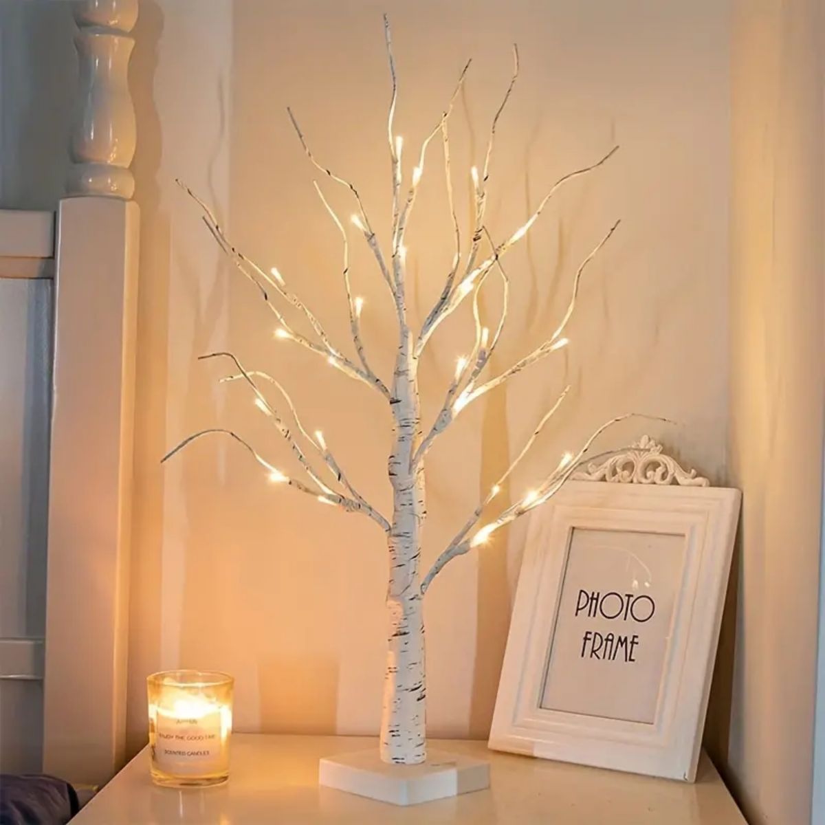 144 LEDS Birch Tree Lamp with Bendable Branches Style - Warm White Romantic
