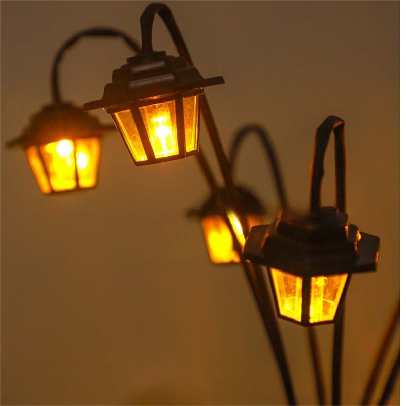 Solar Retro Hexagonal Palace Ground Plug Light with 6 LED Warm Glow view 2
