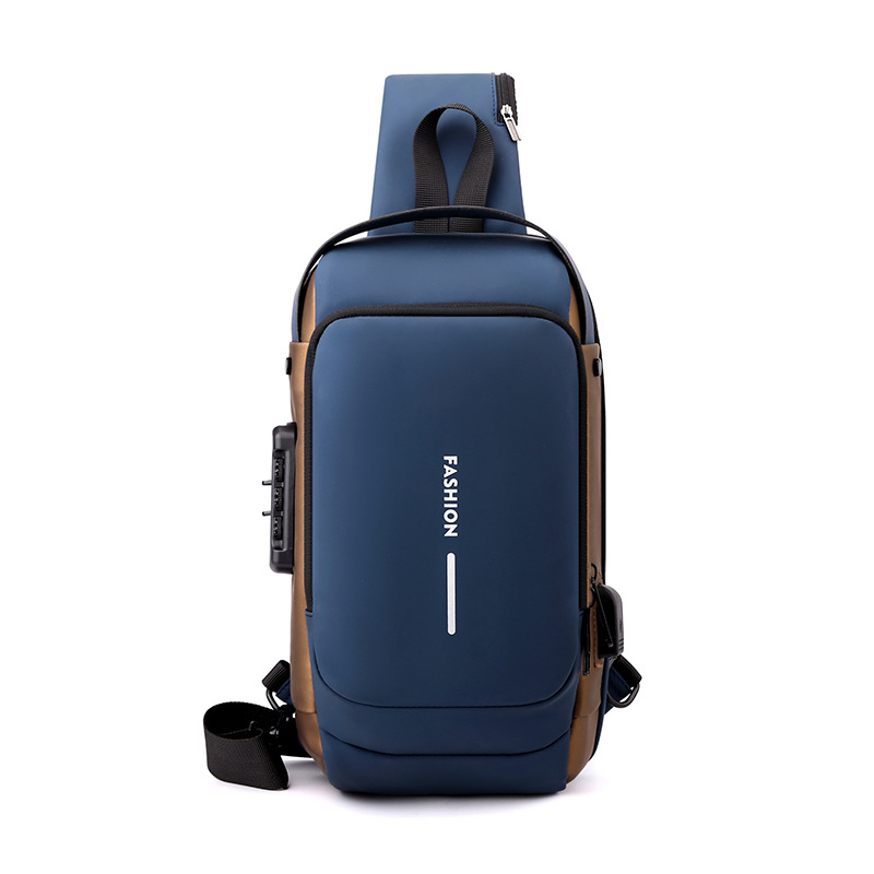 Blue Gold High Capacity Anti-Theft Tactical Chest Bag - Waterproof