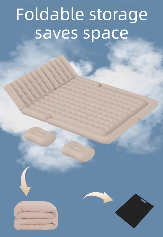 Grey Multi-Chamber Car Inflatable Air Mattress with Electric Pump view 8