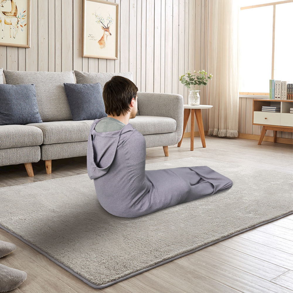 Soft Fleece Wearable Shark Sleeping Bag - Thickened Anti-Kick Warm Onesie and — image 1