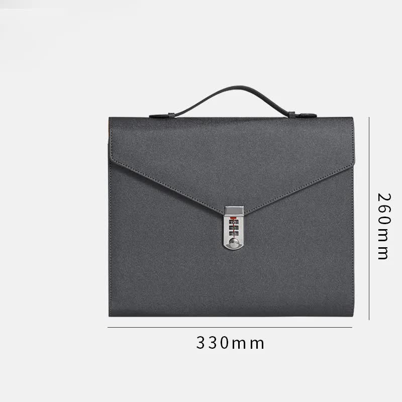 Black Anti-Theft Document Organizer with Secure Password Lock - Waterproof PU view 4