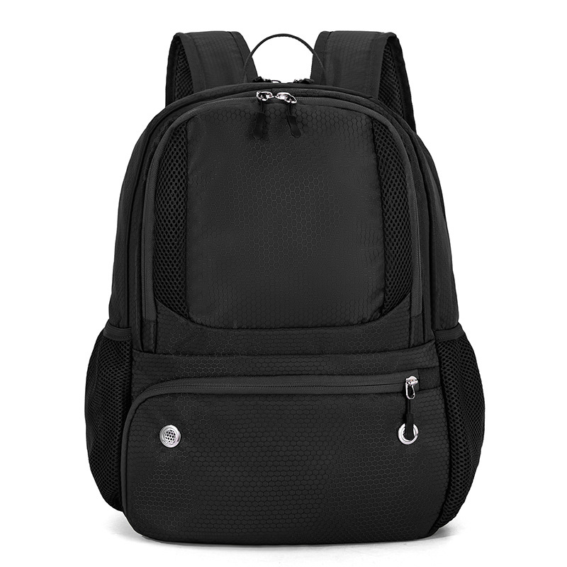 24L High-Capacity Black Basketball Backpack with Shoe Compartment & Dedicated — image 1
