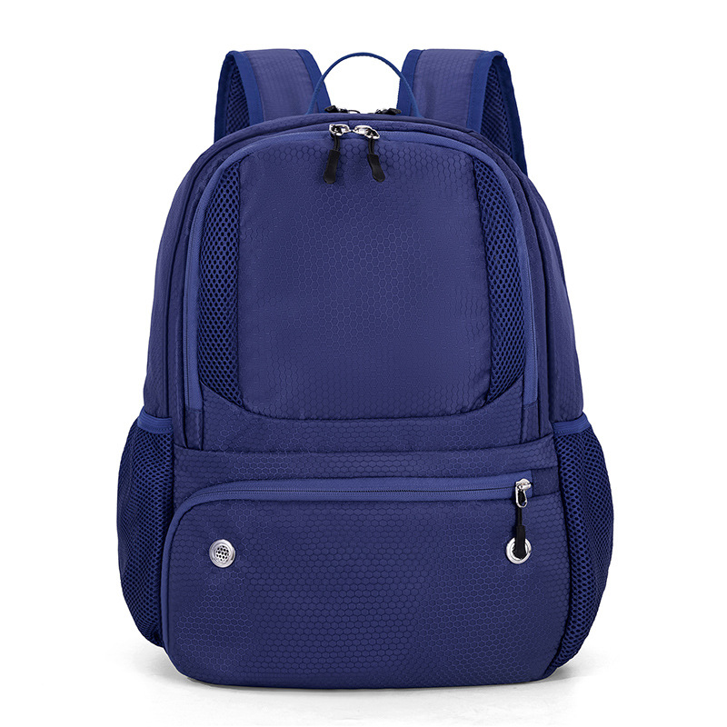 24L High-Capacity Dark Blue Basketball Backpack with Shoe Compartment &