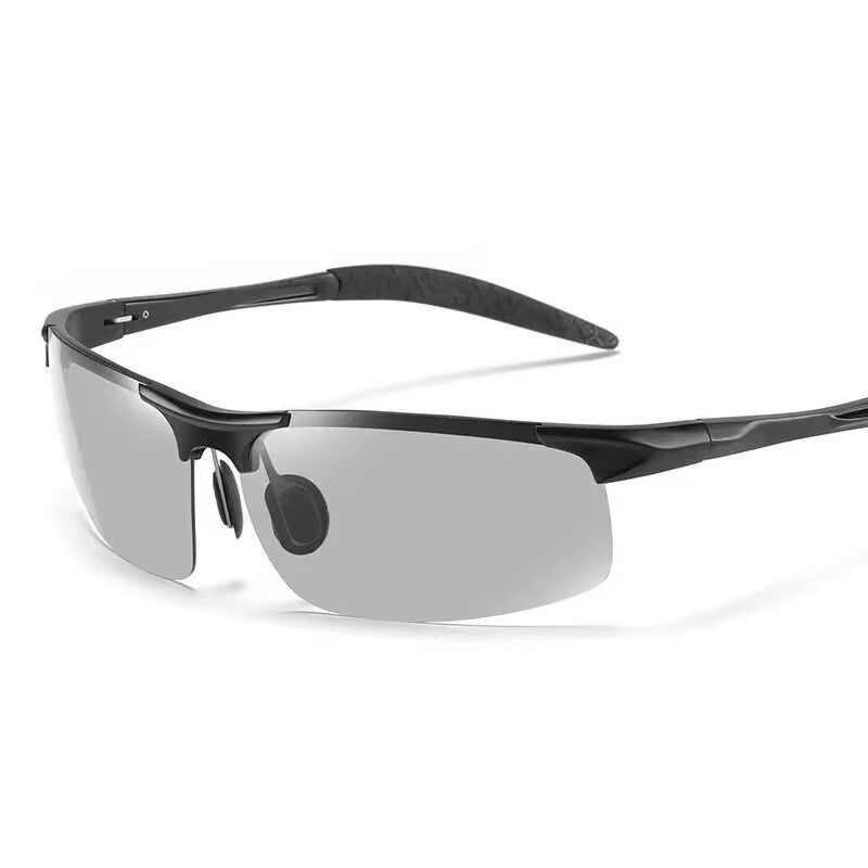 Black Photochromic HD Sunglass with Anti-Glare/Fatigue Polarization & Impact