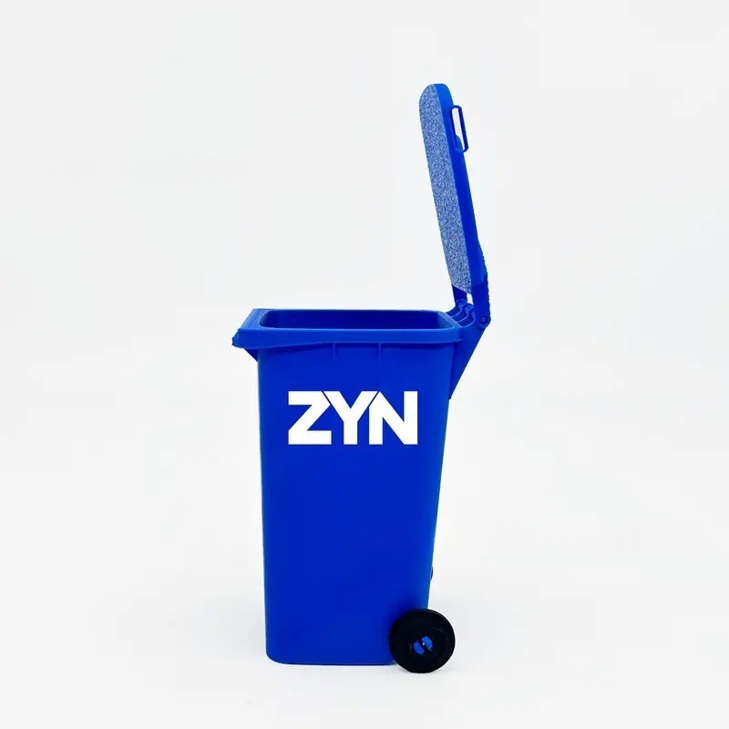 Blue Mini Zyn Bin Desk Simulation Trash Can - Novelty Desktop Decor & Storage Box