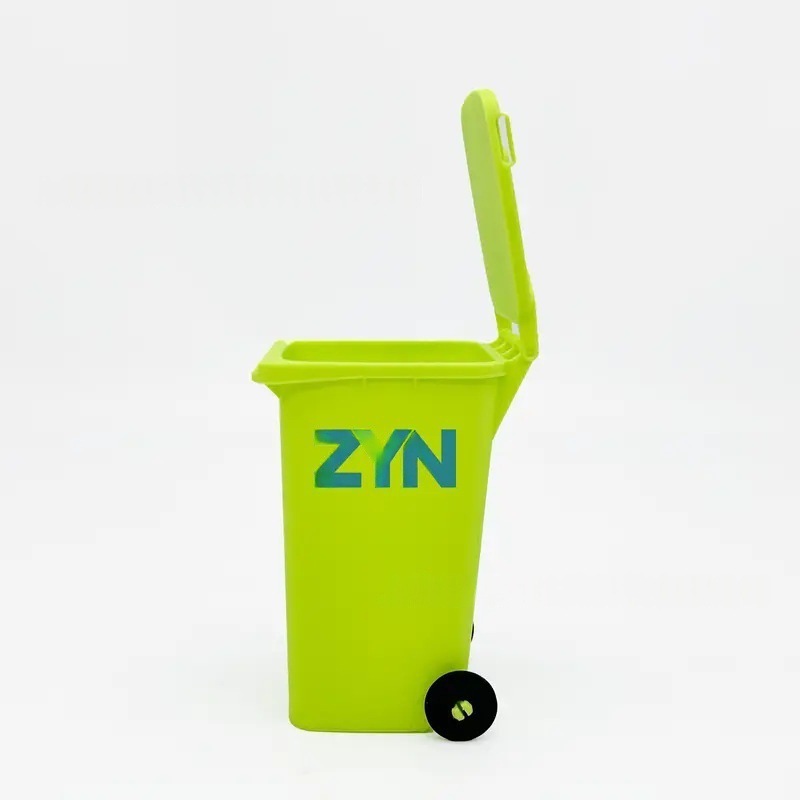Green Mini Zyn Bin Desk Simulation Trash Can - Novelty Desktop Decor & Storage Box