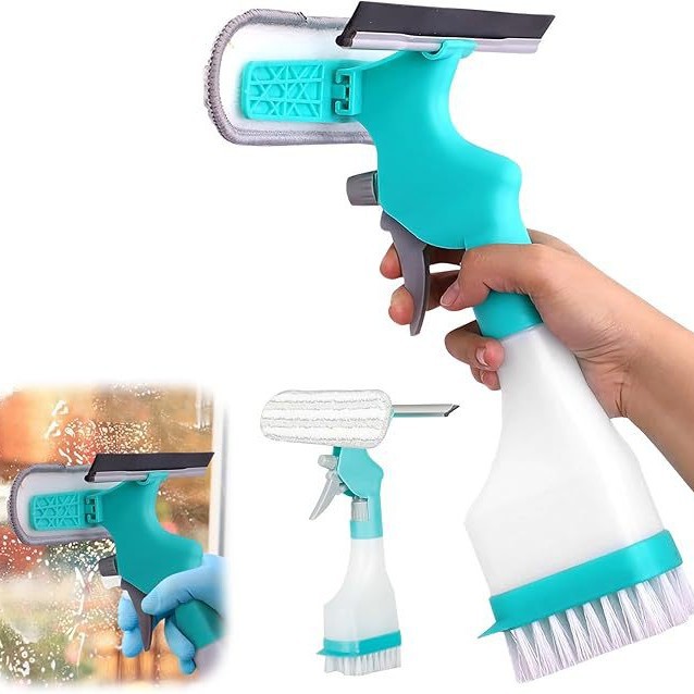 4-in-1 Versatile Window Cleaning Kit (2 Pack) - All-in-One Spray