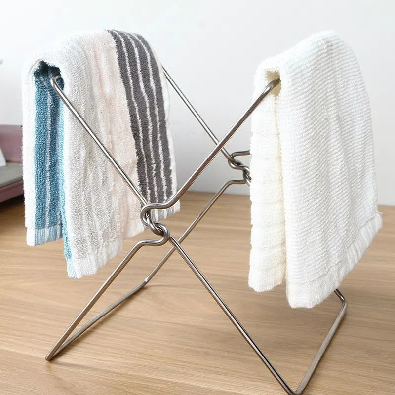 2-Pack Foldable Stainless Steel Trash Bag Holder (21 x 26 CM) view 3