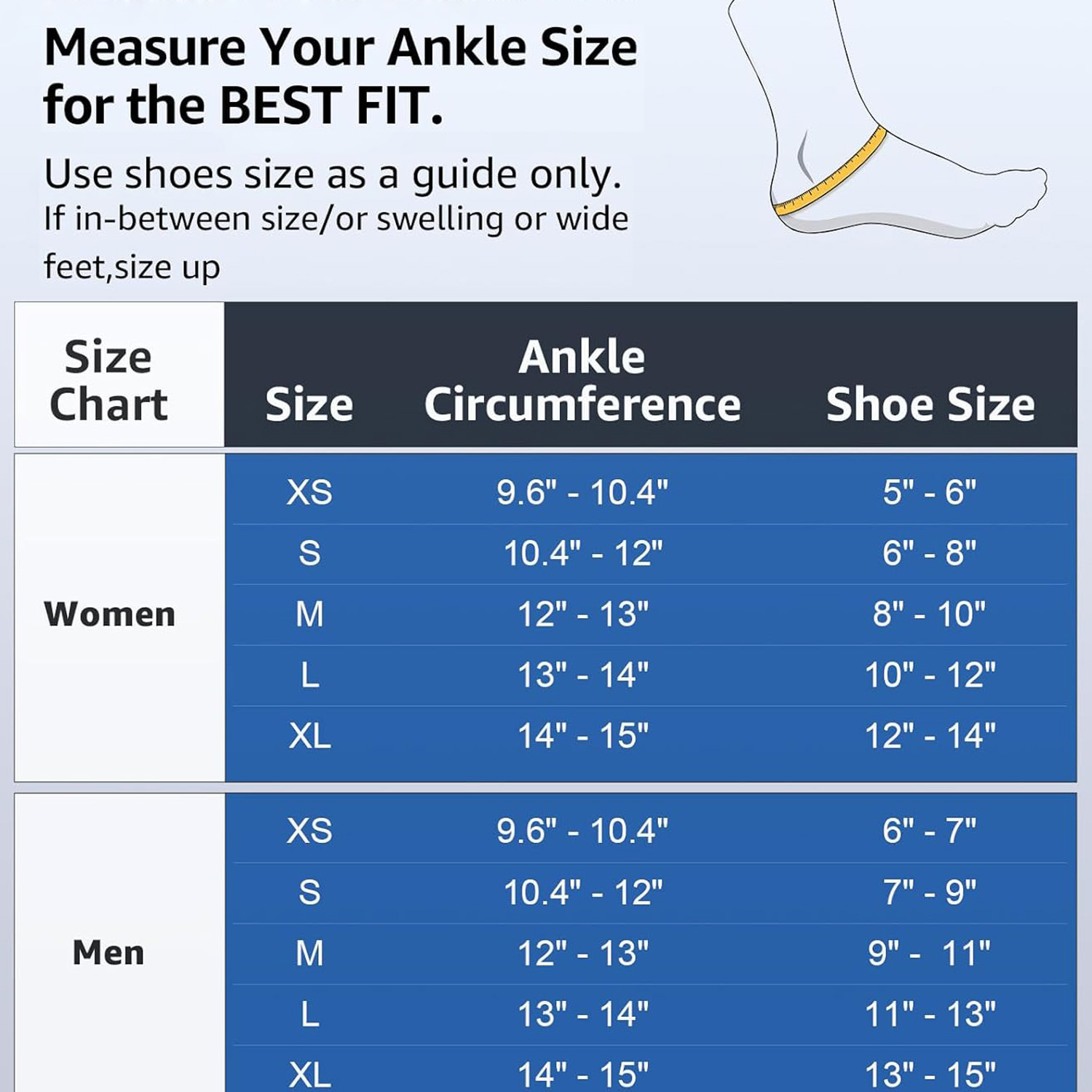 M Size Black Triple-Layer Compression Ankle Brace With Adjustable Lace-Up view 5