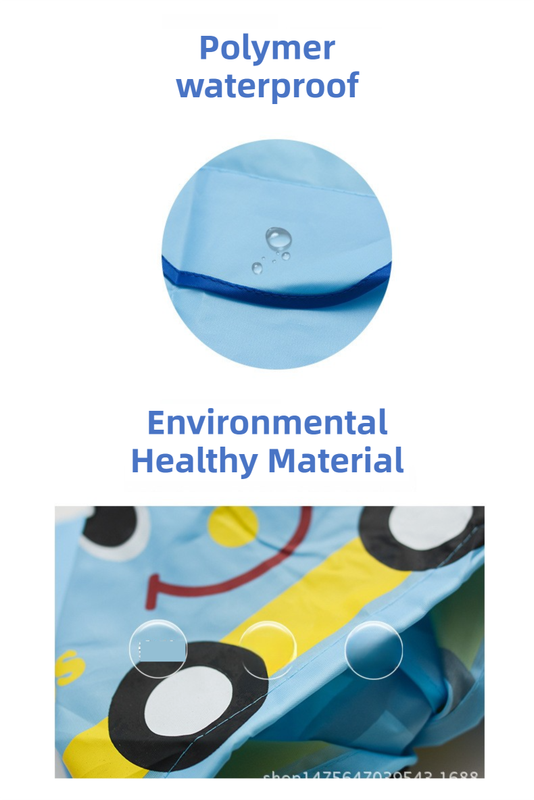 Kids Cartoon Rain Gear Set - Eco-Friendly Odorless Yellow Duck Raincoat & view 4