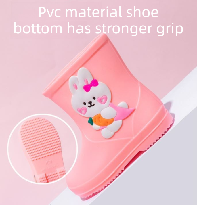 Cute Yellow Duck Kids Rain Boots with Removable Warm Cotton Liner - Waterproof view 4