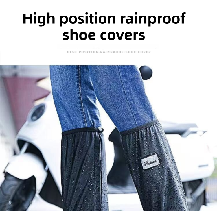 A Pair 40CM High-Tube Double-Layer Waterproof Rain Boot Covers - Durable view 2