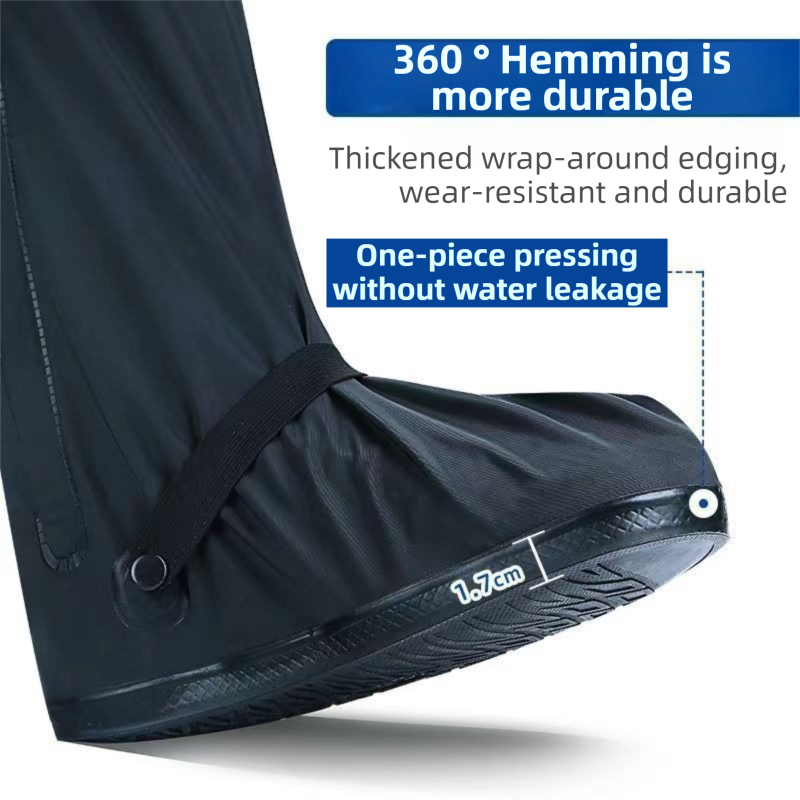 A Pair 40CM High-Tube Double-Layer Waterproof Rain Boot Covers - Durable view 4