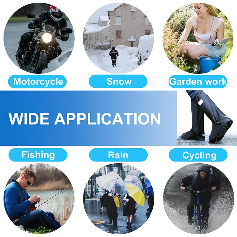 A Pair 40CM High-Tube Double-Layer Waterproof Rain Boot Covers - Durable view 7