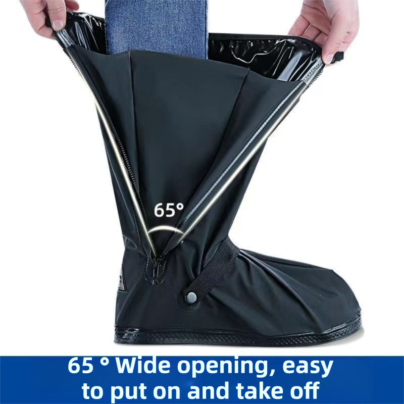 A Pair 40CM High-Tube Double-Layer Waterproof Rain Boot Covers - Durable view 3