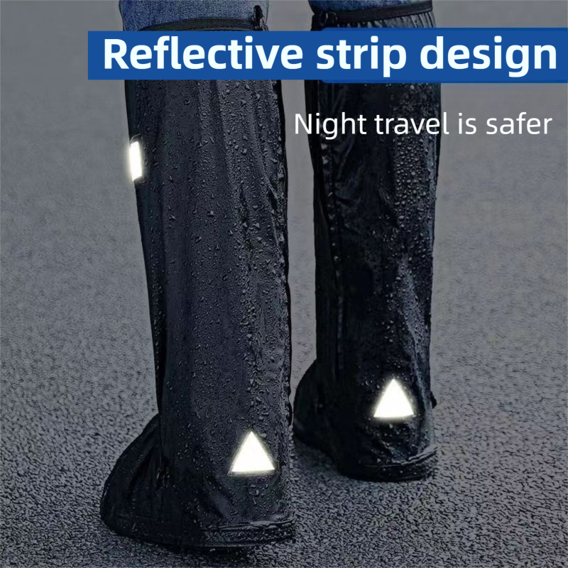 A Pair 40CM High-Tube Double-Layer Waterproof Rain Boot Covers - Durable view 6