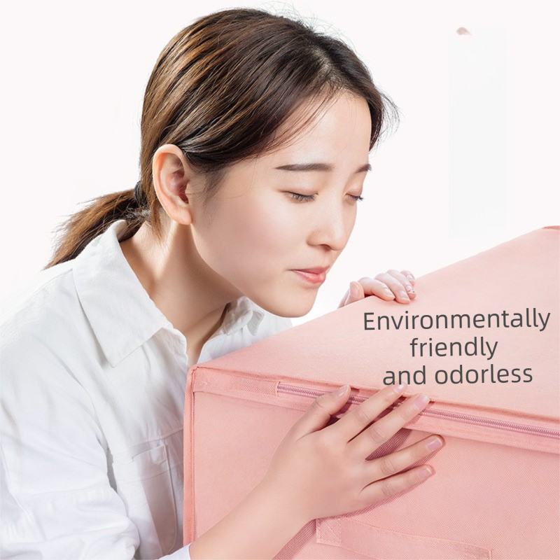 2-Pack Grey Large Quilt & Clothes Storage Bag (63X43X22CM) - Breathable view 4