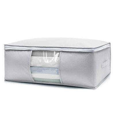 2-Pack Grey Extra Large Quilt & Clothes Storage Bag (63X43X22CM) - Breathable