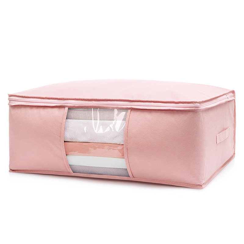 2-Pack Pink Large Quilt & Clothes Storage Bag (63X43X22CM) - Breathable