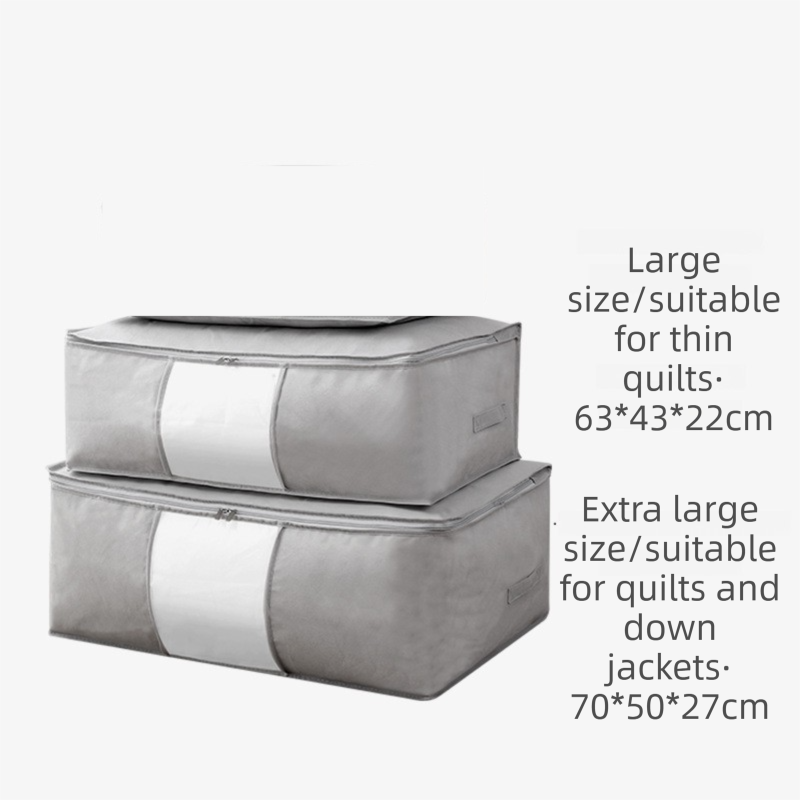 2-Pack Pink Large Quilt & Clothes Storage Bag (63X43X22CM) - Breathable view 2