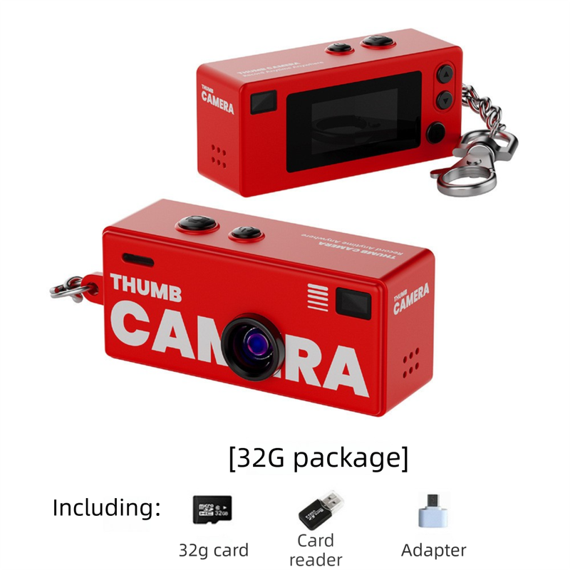 G6 Red Ultra-Mini Thumb Camera with 32GB Card