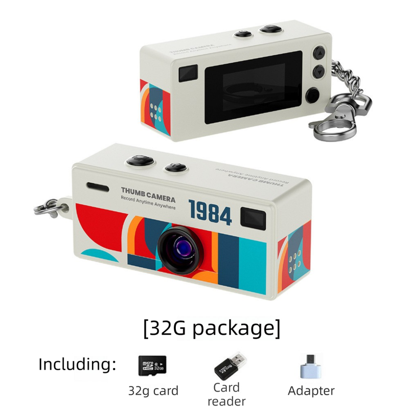 G6 White Ultra-Mini Thumb Camera with 32GB Card