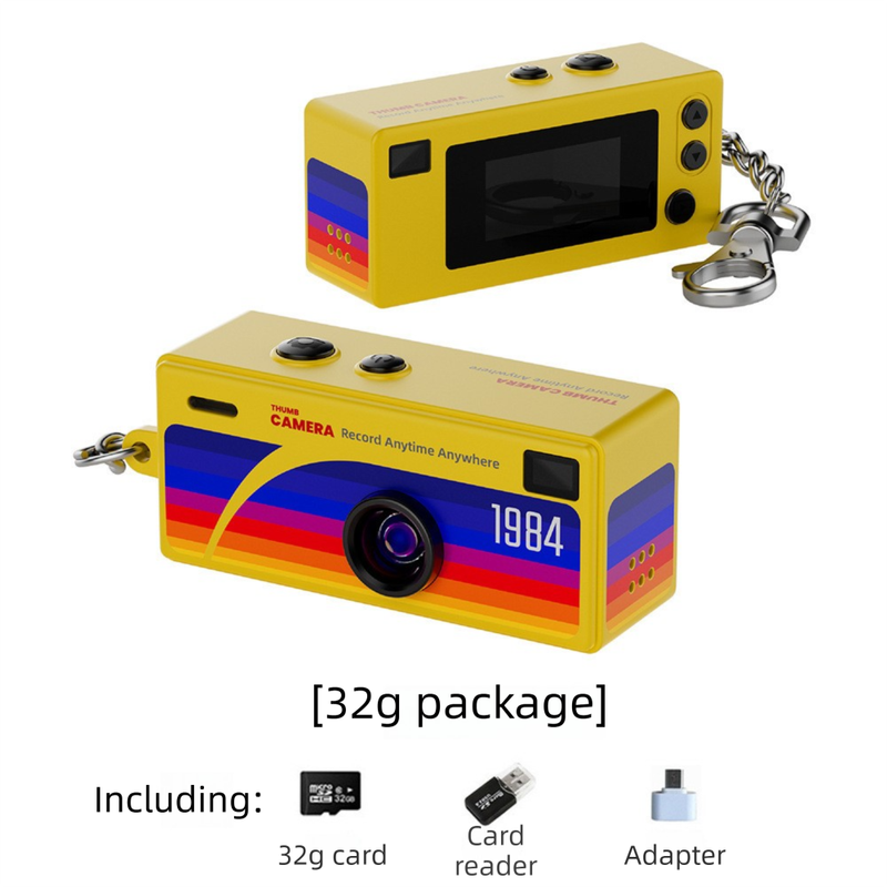 G6 Yellow Ultra-Mini Thumb Camera with 32GB Card