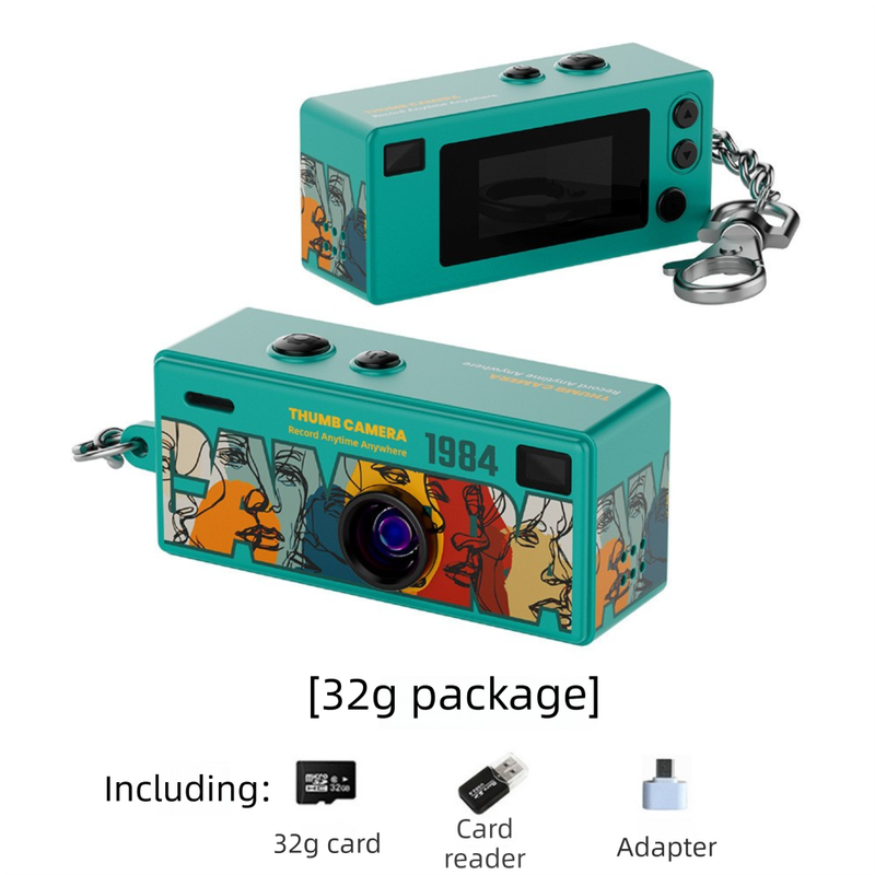 G6 Green Ultra-Mini Thumb Camera with 32GB Card