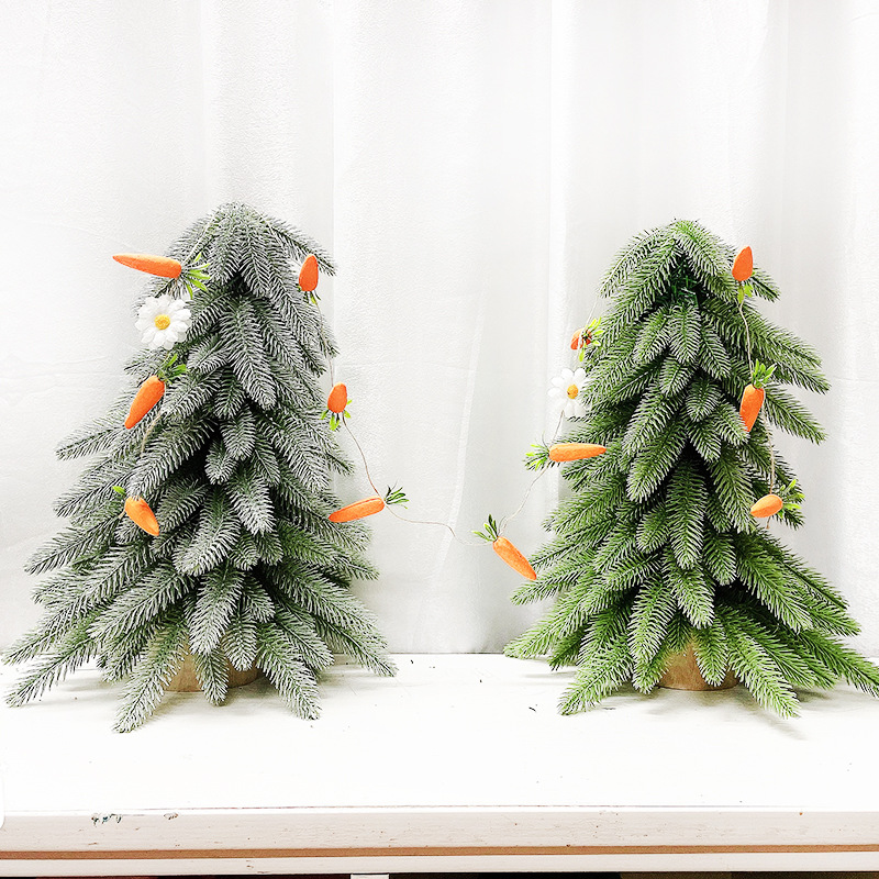 2-Pack 125CM Easter Carrot Hemp Rope Hanging Bunting - Festive Rabbit & Garden view 2