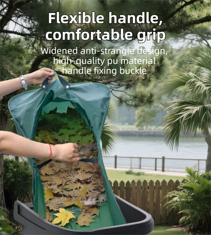 53 Gallon Self-StandingGarden Dustpan Bag with Dual Handles - Heavy-Duty view 2