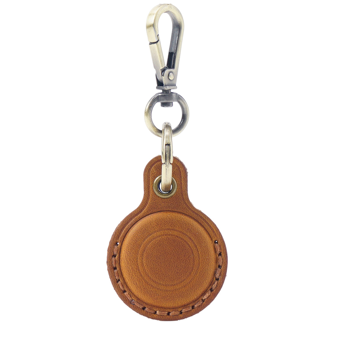 Brown Genuine Crazy Horse Leather Case for Apple AirTag Protective Tracker